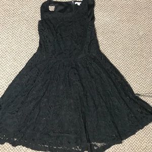 Black lace skater girl dress